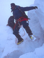 Crevasse jumping